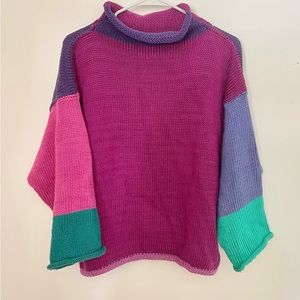 Color Block Knit Sweater